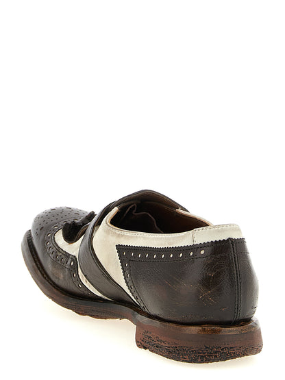 Brogue Brogues Monk-Strap Strap Shoes by Church's for unisex in nubuck calfskin leather brown & silver features an effortless chic silhouette, showcasing the Icon Unisex Nubuck Calfskin Leather Brogue Brogues Monk-Strap Strap Shoes design with an effortless chic and a for a effortless chic look.