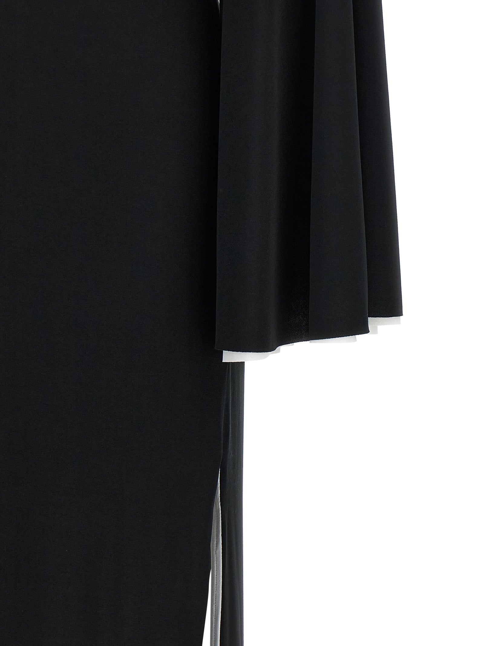Dress by Darkpark for women in stretch polyester black features an eye catching silhouette with a sophisticated , elegant , and a refined long for a eye catching aesthetic.