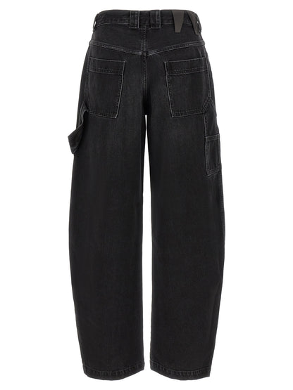 Jeans by Darkpark for women in cotton denim gradient & black presents a tailored silhouette, showcasing a tailored relaxed-fit and long cut with a refined for a truly tailored aesthetic.