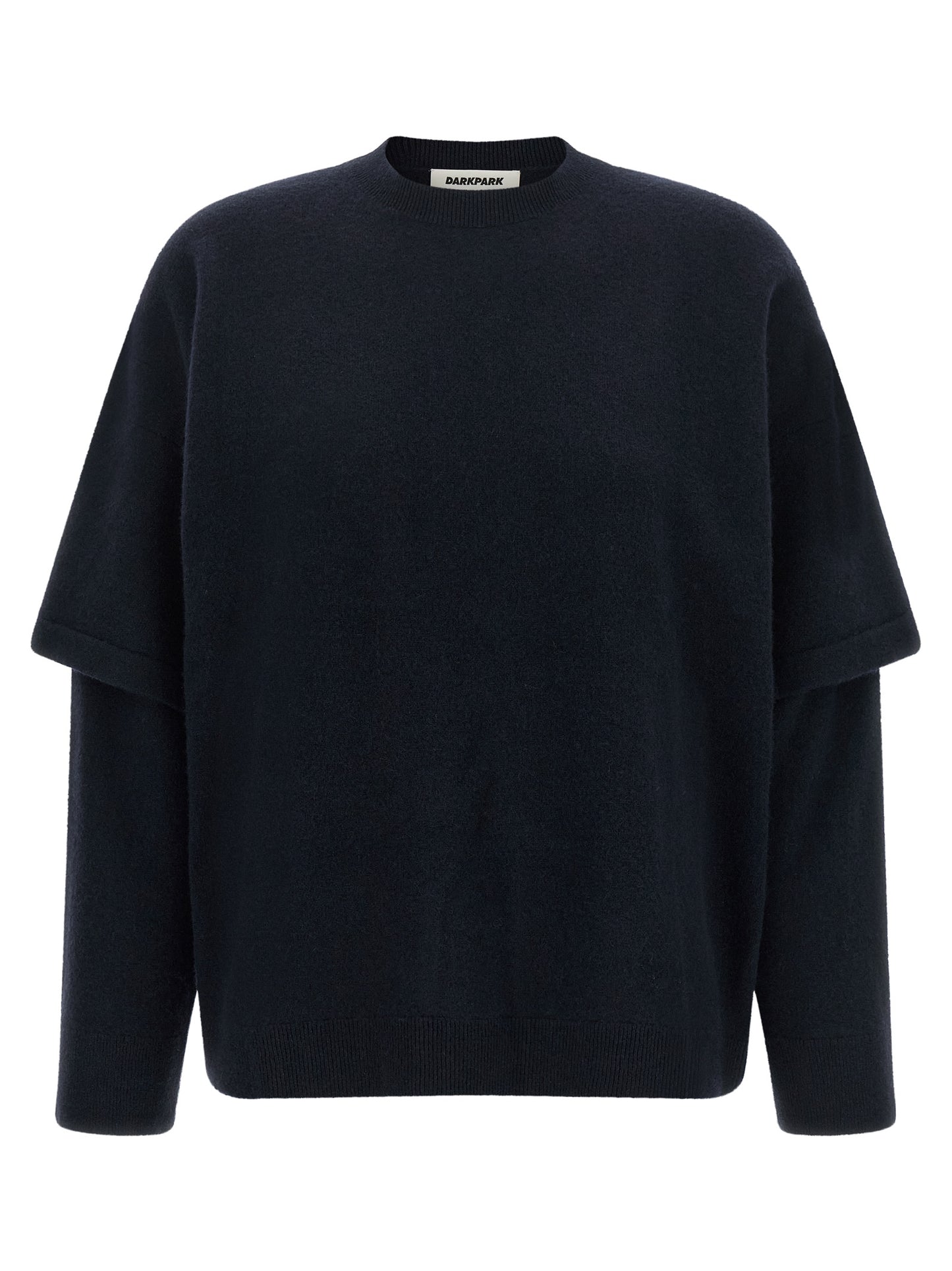 Cardigan by Darkpark for women in cashmere & merino wool navy presents a textural silhouette, artfully finished with a textural crew neckline and for a sophisticated, textural look.