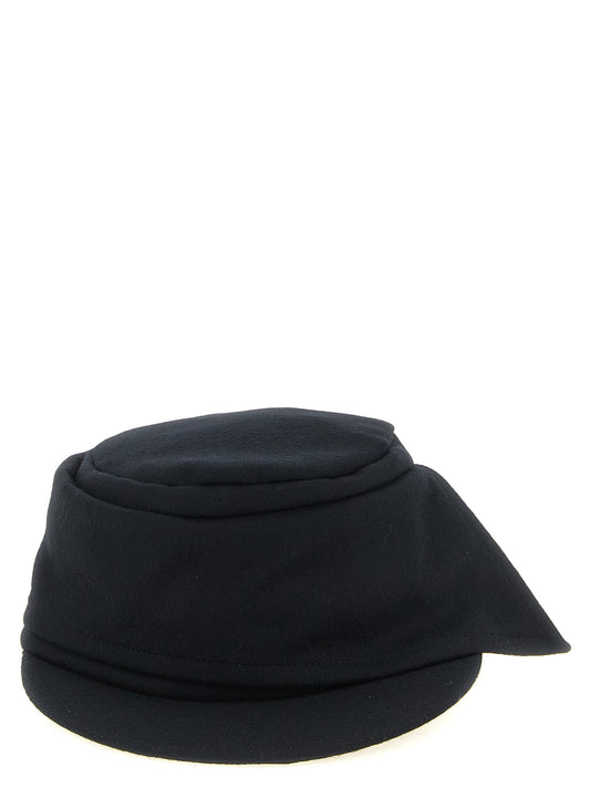Baseball Cap by Yohji Yamamoto for men in polyamide & cotton black features a distinguished silhouette, artfully capturing the essence of the distinguished Polyamide & Cotton Baseball Cap design with a sophisticated style.