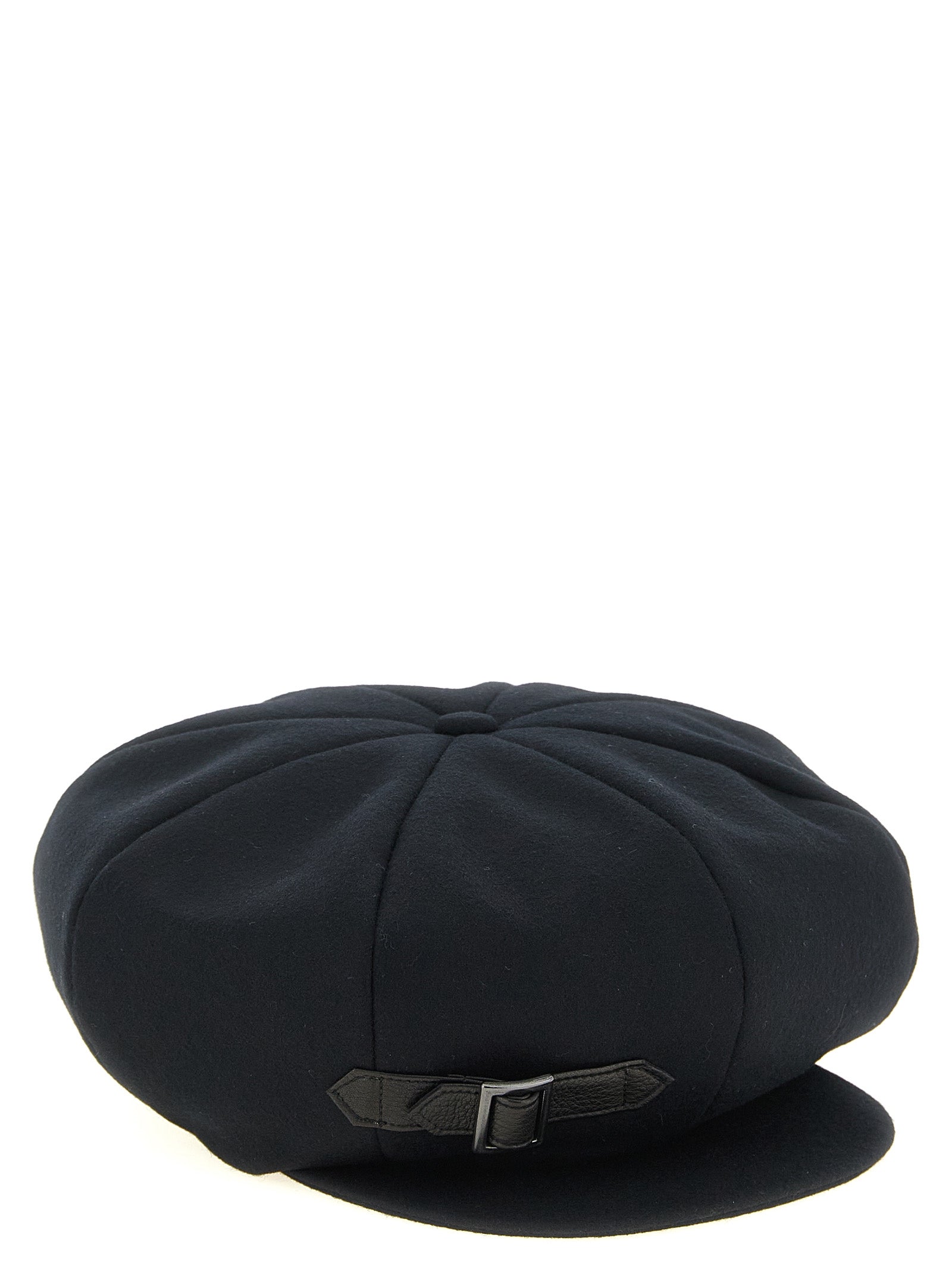 Baseball Cap by Yohji Yamamoto for men in polyamide leather & cotton black features an artisanal silhouette, showcasing the artisanal Polyamide Leather & Cotton Baseball Cap design with a refined, artisanal finish.