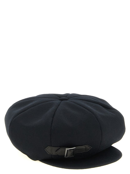 Baseball Cap by Yohji Yamamoto for men in polyamide leather & cotton black features an artisanal silhouette, showcasing the artisanal Polyamide Leather & Cotton Baseball Cap design with a refined, artisanal finish.