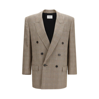 Saint Laurent Beige Wool Oves Aries Blazer