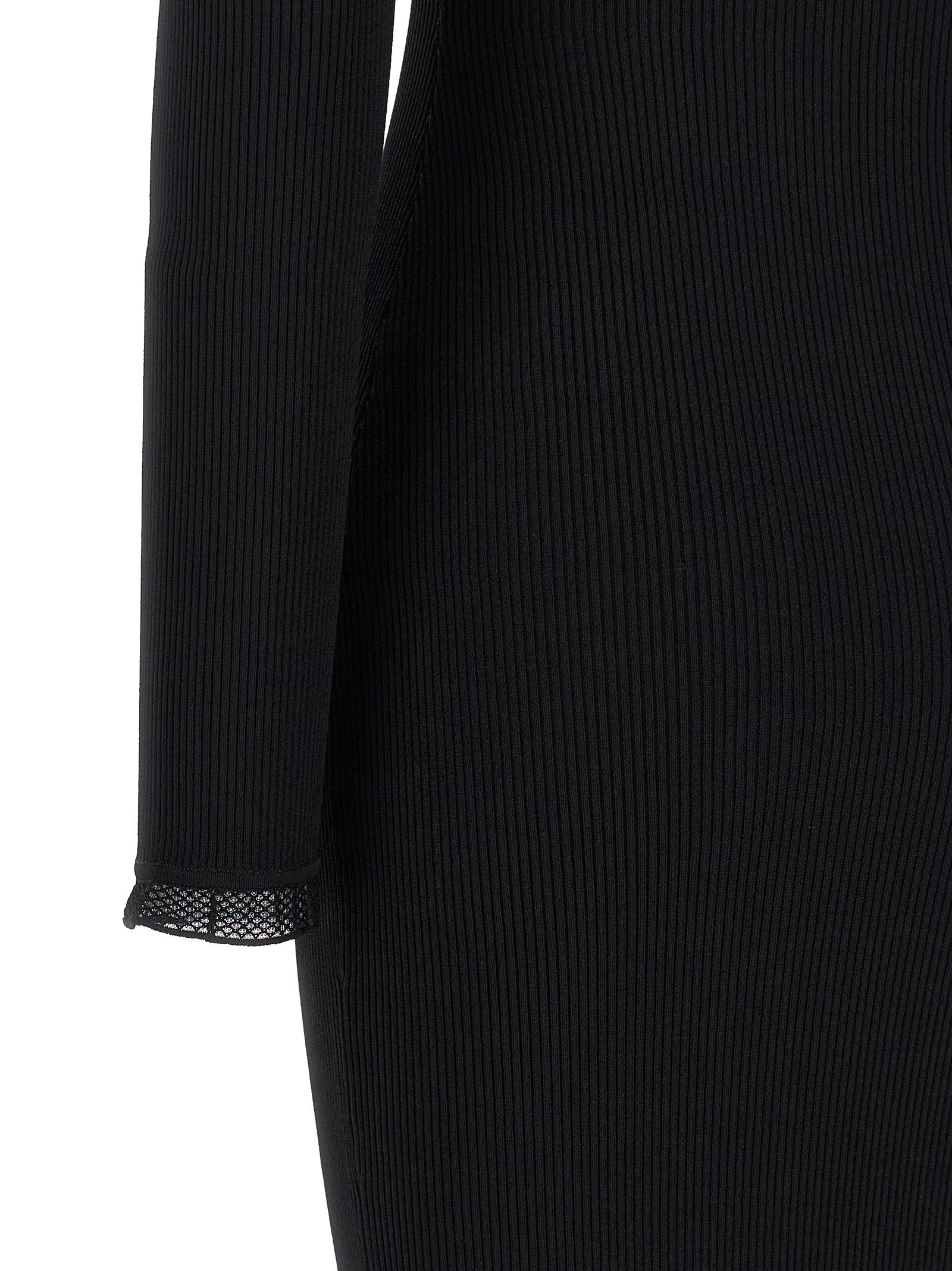 Dress by Elisabetta Franchi for women in polyamide & viscose black, gold & monogram features an cute silhouette, detailed with a and that elegantly flows into a cute midi.