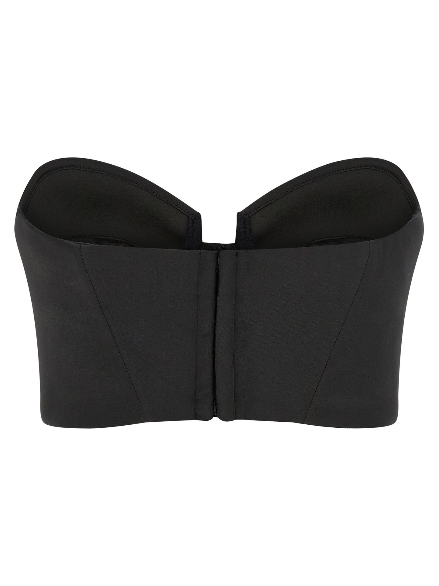 Corset Top by Elisabetta Franchi for women in polyester satin black showcases a sumptuous silhouette, artfully detailed with a sumptuous sweetheart neckline and for a truly sumptuous finish.
