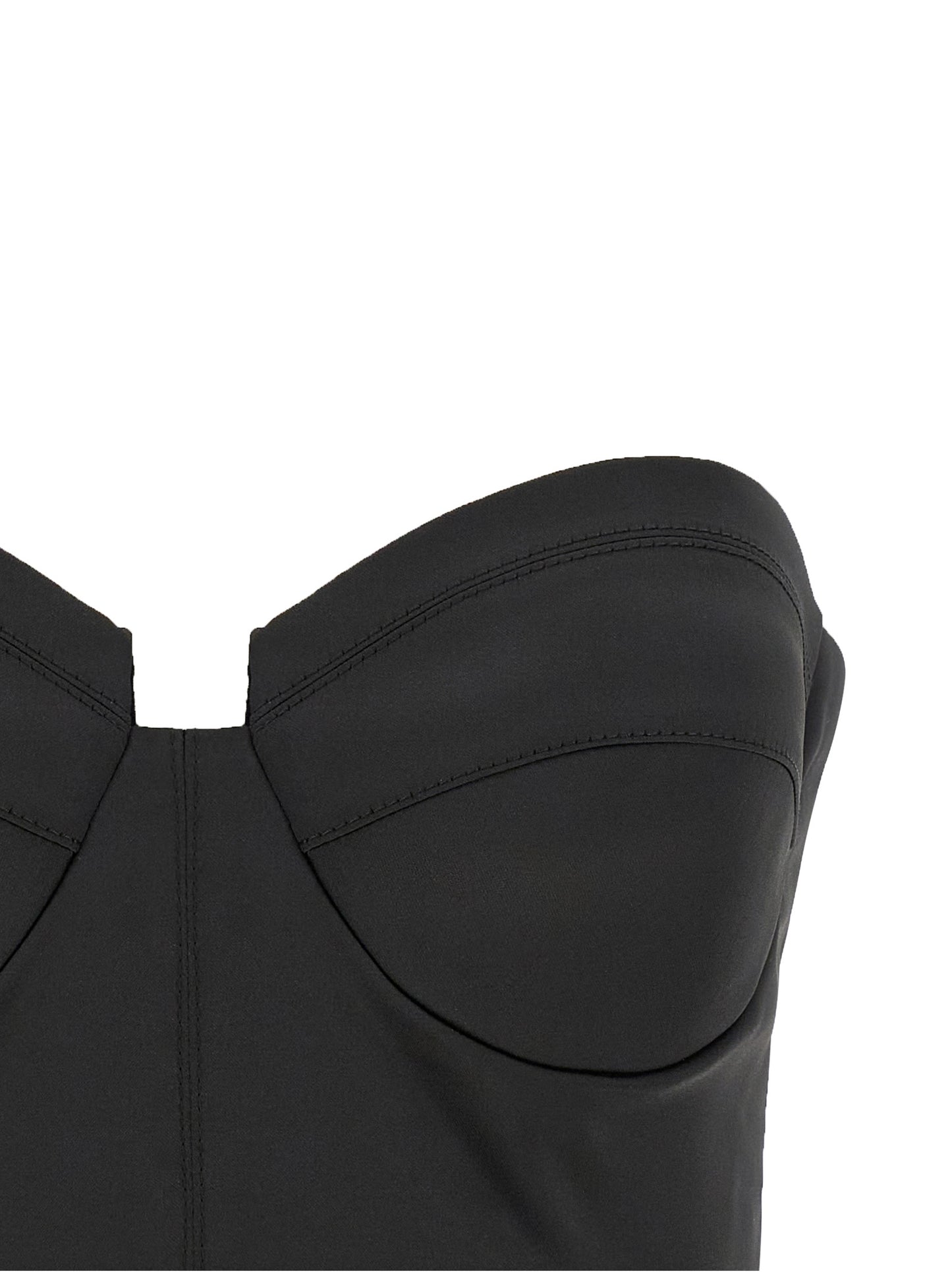 Corset Top by Elisabetta Franchi for women in polyester satin black features an bespeak silhouette, showcasing an bespeak and bespeak for a truly sophisticated look.