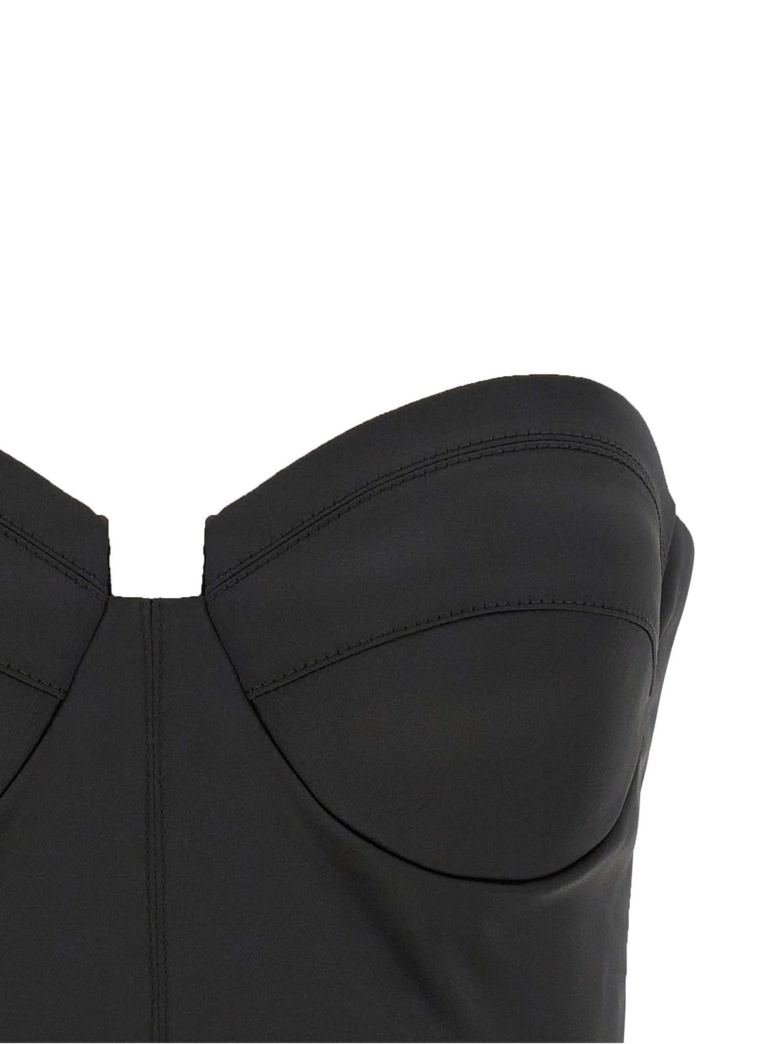Corset Top by Elisabetta Franchi for women in polyester satin black features an bespeak silhouette, showcasing an bespeak and bespeak for a truly sophisticated look.