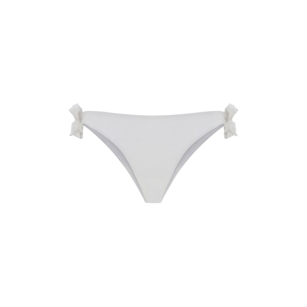 Swim Briefs by Brunello Cucinelli for women in stretch polyamide white features a riviera-ready silhouette, showcasing the riviera-ready design of the Women's Stretch Polyamide Swim Briefs for a sophisticated look.