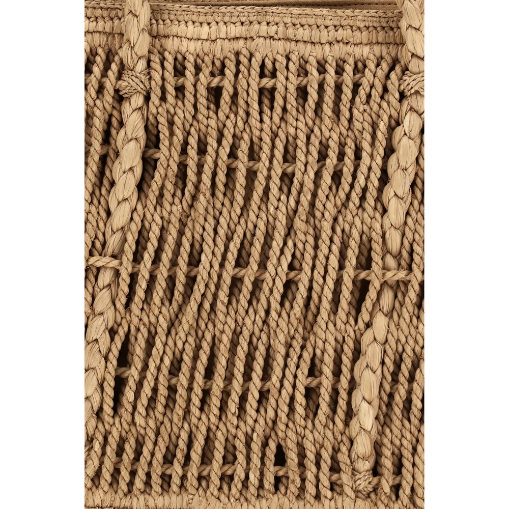 Shoulder Tote Bag by The Row for women in raffia & bos taurus calf leather beige & natural features a effortless chic silhouette with a secure , ample , and versatile shoulder-strap & handle for a effortless chic finish.
