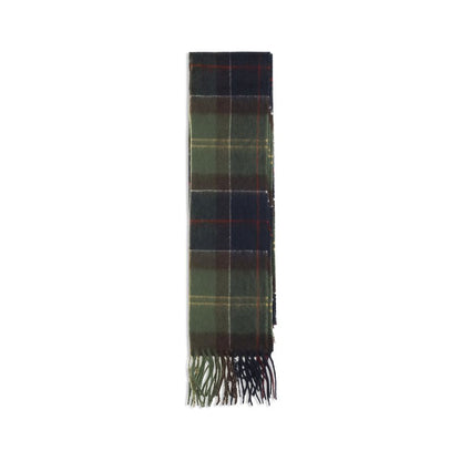 Scarf by Barbour for women in merino wool & capra leather bicolour, multicolor, patterned & tartan showcases a on trend silhouette, artfully capturing the on trend essence of the Merino Wool & Capra Leather Shawl Fringes Scarf design with a sophisticated finish.