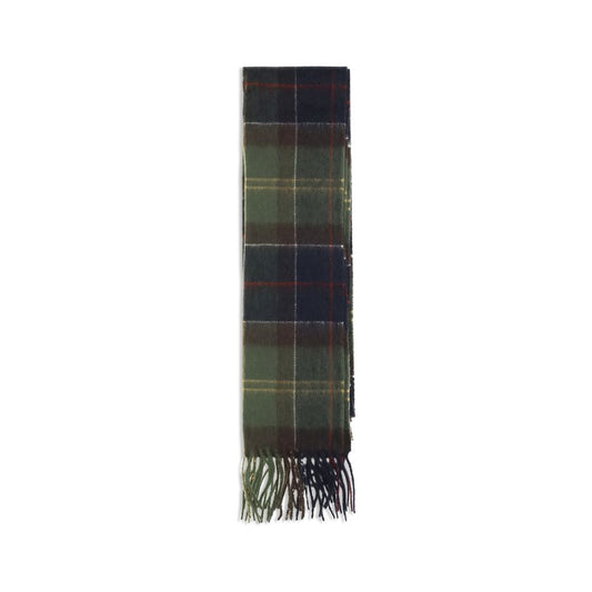 Scarf by Barbour for women in merino wool & capra leather bicolour, multicolor, patterned & tartan showcases a on trend silhouette, artfully capturing the on trend essence of the Merino Wool & Capra Leather Shawl Fringes Scarf design with a sophisticated finish.