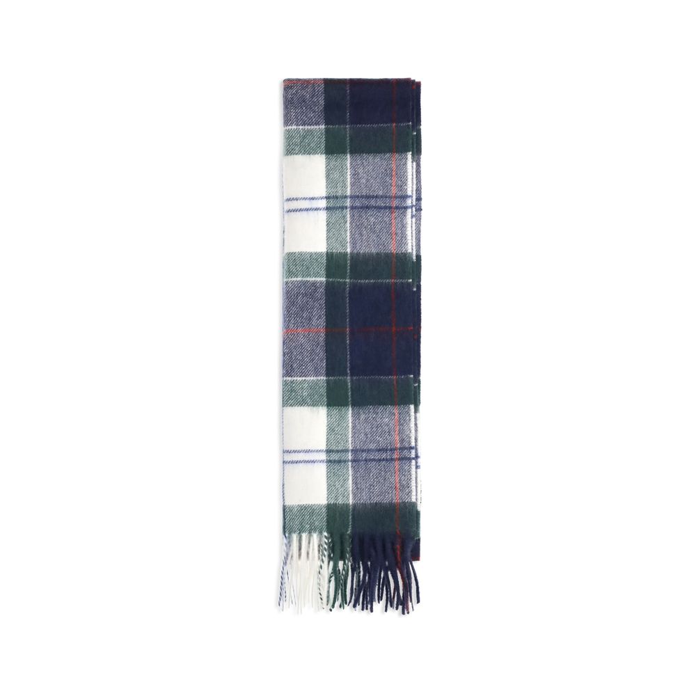 Scarf by Barbour for women in merino wool & capra leather multicolor, patterned & tartan showcases a warm silhouette from the Merino Wool & Capra Leather Shawl Fringes Scarf collection, offering a warm drape that exudes sophisticated luxury.