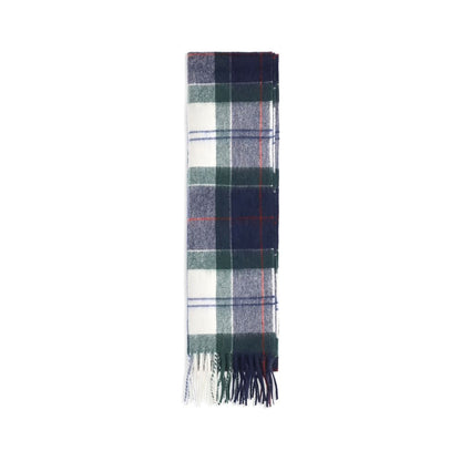 Scarf by Barbour for women in merino wool & capra leather multicolor, patterned & tartan showcases a warm silhouette from the Merino Wool & Capra Leather Shawl Fringes Scarf collection, offering a warm drape that exudes sophisticated luxury.