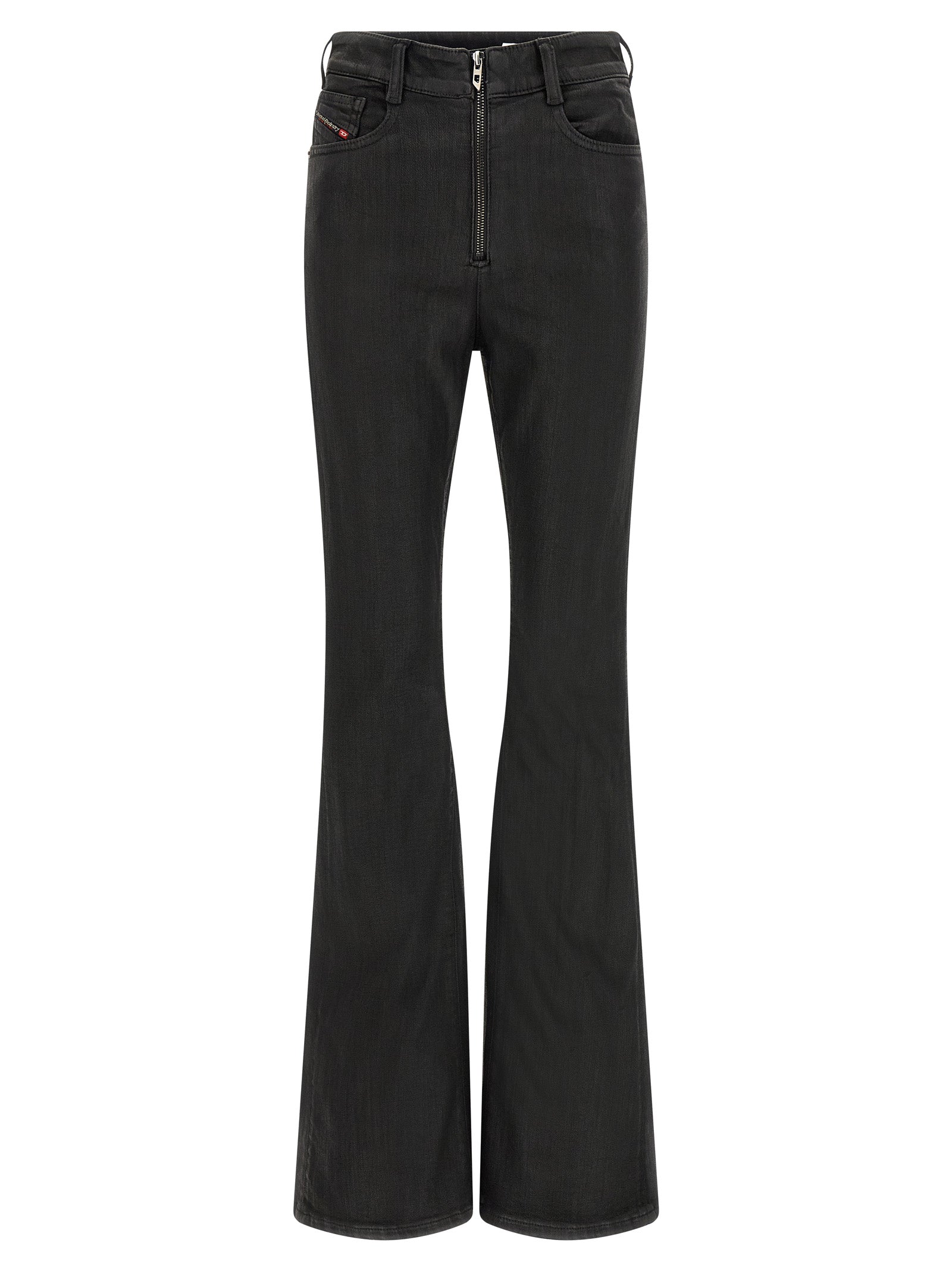 Jeans by Diesel for women in stretch denim cotton polyester black features an refined tailoring silhouette, showcasing a premium slim with a high rise and long cut for a refined tailoring look.