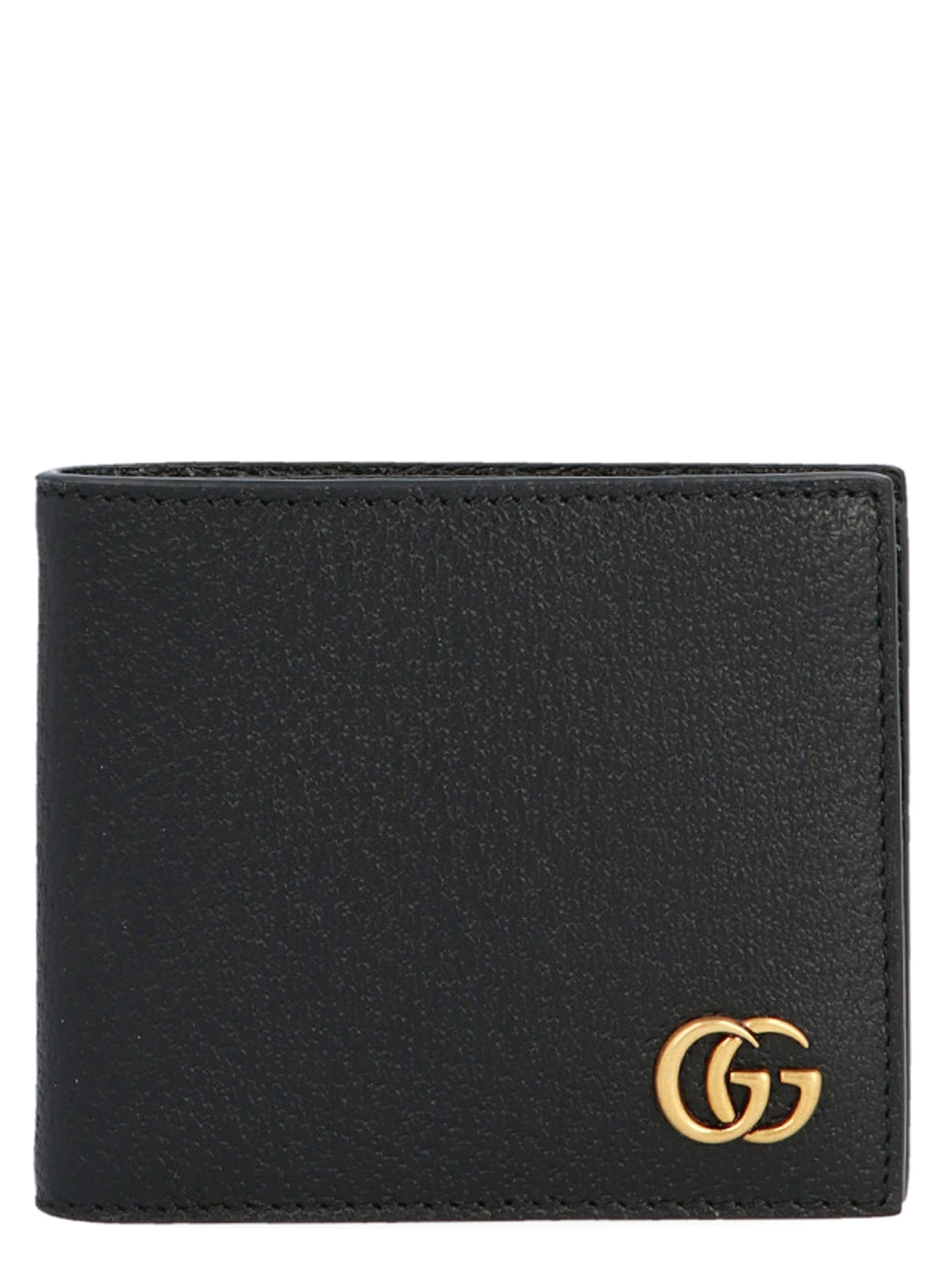 Wallet by Gucci for men in bos taurus calfskin leather black showcases a enchanting silhouette, artfully detailed with the signature style of the Gg Marmont Bos Taurus Calfskin Leather Wallet and functional .