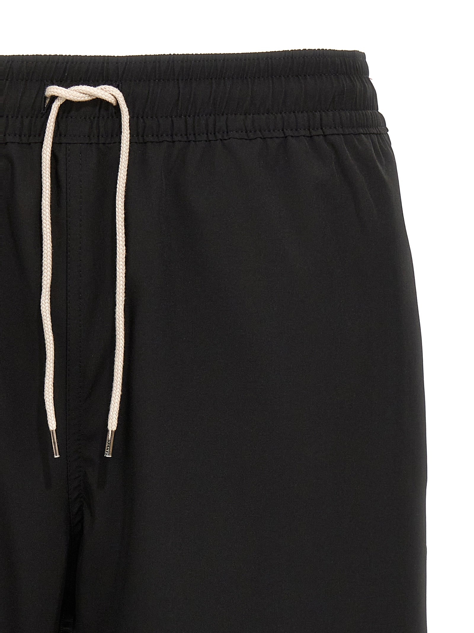 Swim Shorts by Polo Ralph Lauren for men in stretch polyester mesh black showcases a contemporary silhouette, artfully capturing the essence of the contemporary Men's Stretch Polyester Mesh Swim Shorts design for a sophisticated look.