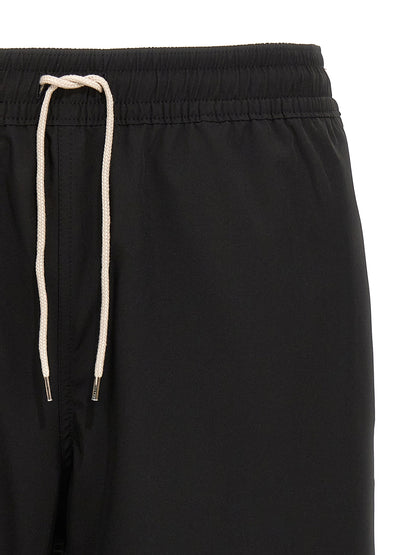 Swim Shorts by Polo Ralph Lauren for men in stretch polyester mesh black showcases a contemporary silhouette, artfully capturing the essence of the contemporary Men's Stretch Polyester Mesh Swim Shorts design for a sophisticated look.