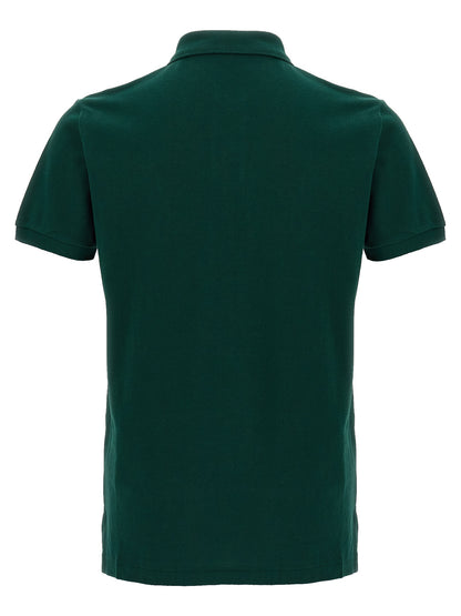 Polo Shirt by Polo Ralph Lauren for men in cotton bicolour, green & signature presents a distinguished silhouette, showcasing a sophisticated and distinguished for a truly distinguished finish.