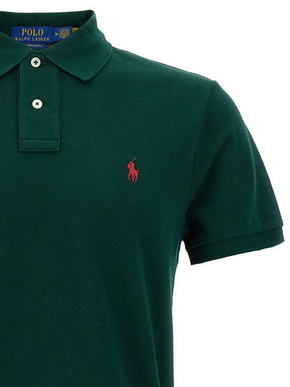 Polo Shirt by Polo Ralph Lauren for men in cotton bicolour, green & signature presents a crisp silhouette, artfully detailed with a crisp and crisp .