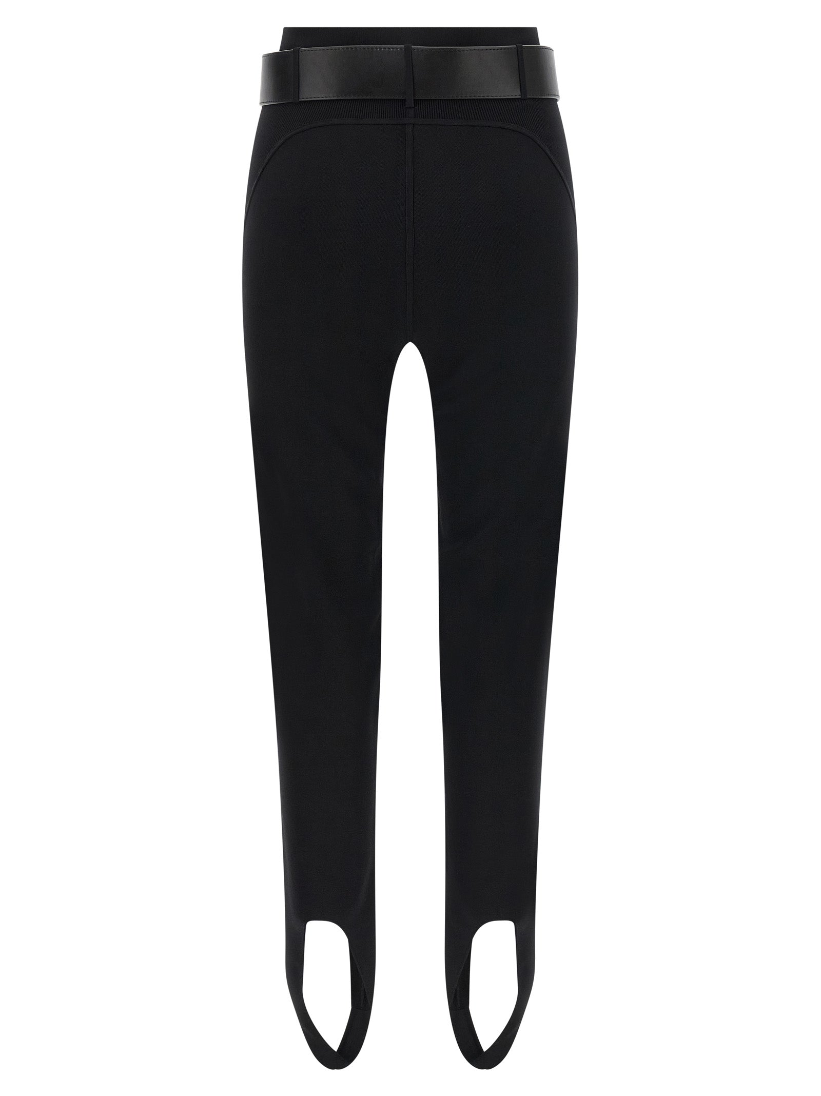 Activewear Leggings by Self-Portrait for women in polyamide polyester leather & viscose black & gold features an versatile silhouette, showcasing with a versatile slim & leggings, long, and high rise for a high-performance look.