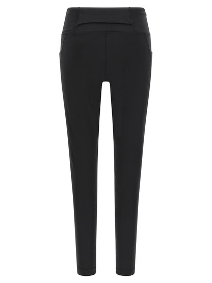 Activewear Leggings by Y-3 for women in stretch polyester black features a contemporary silhouette, showcasing advanced with a contemporary leggings, long, and high rise.