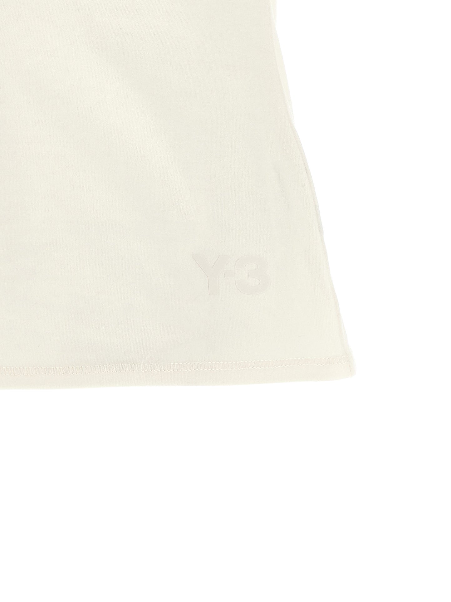 Activewear T-Shirt by Y-3 for women in cotton white features an athletic silhouette with sleeves and a neckline, enhanced by high-performance .
