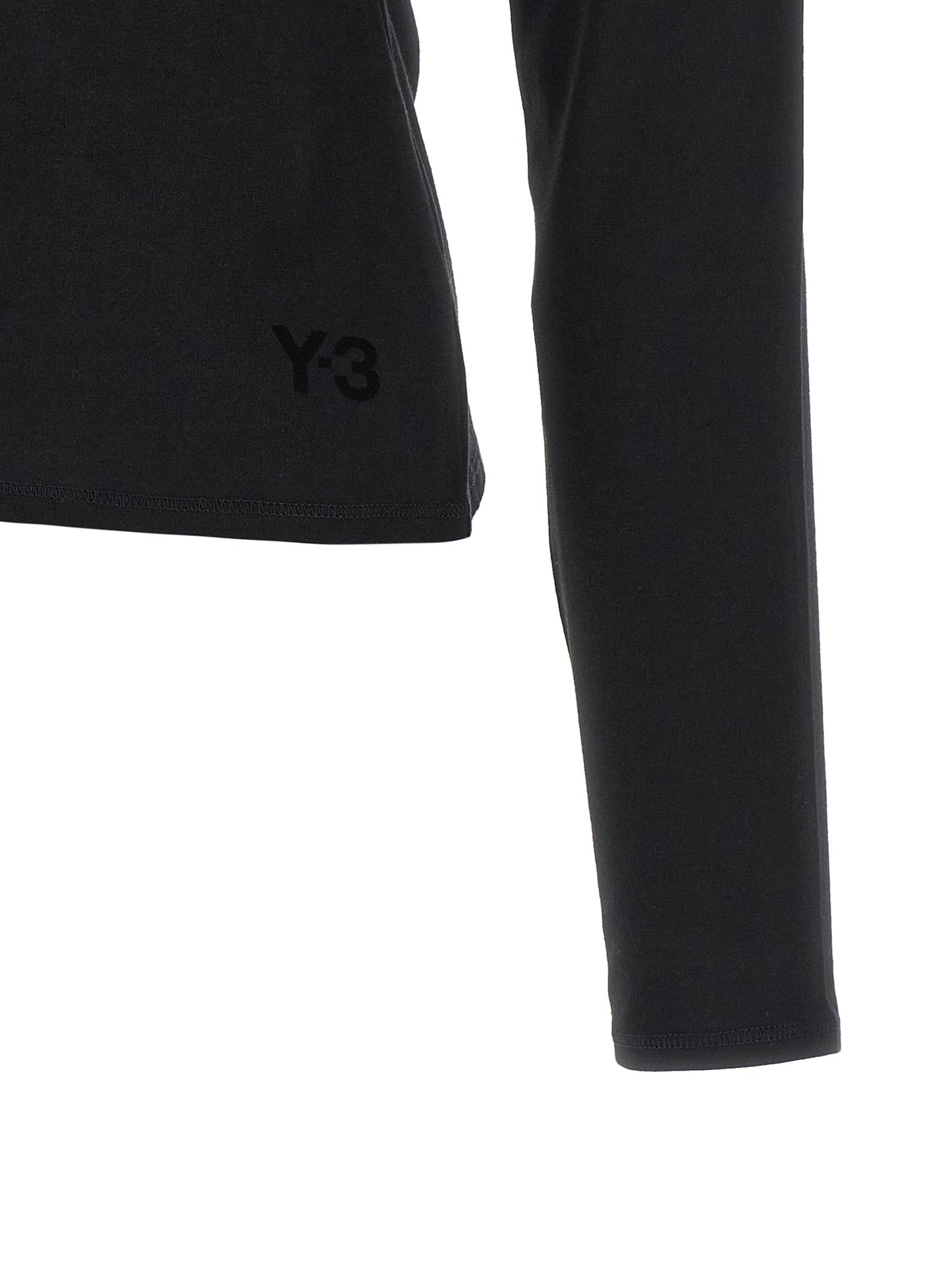 T-Shirt by Y-3 for women in cotton black features a plush silhouette, showcasing a sophisticated and for a truly plush finish.