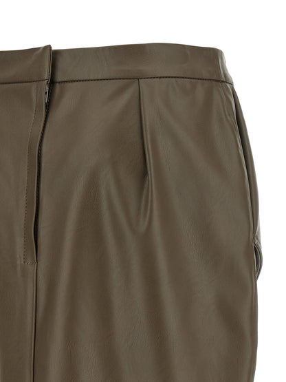 Skirt by Stella McCartney for women in stretch polyester brown features an relaxed-yet-refined silhouette that elegantly showcases the Women's Pencil High Rise Stretch Polyester Maxi Midi Skirt design and sophisticated maxi midi.