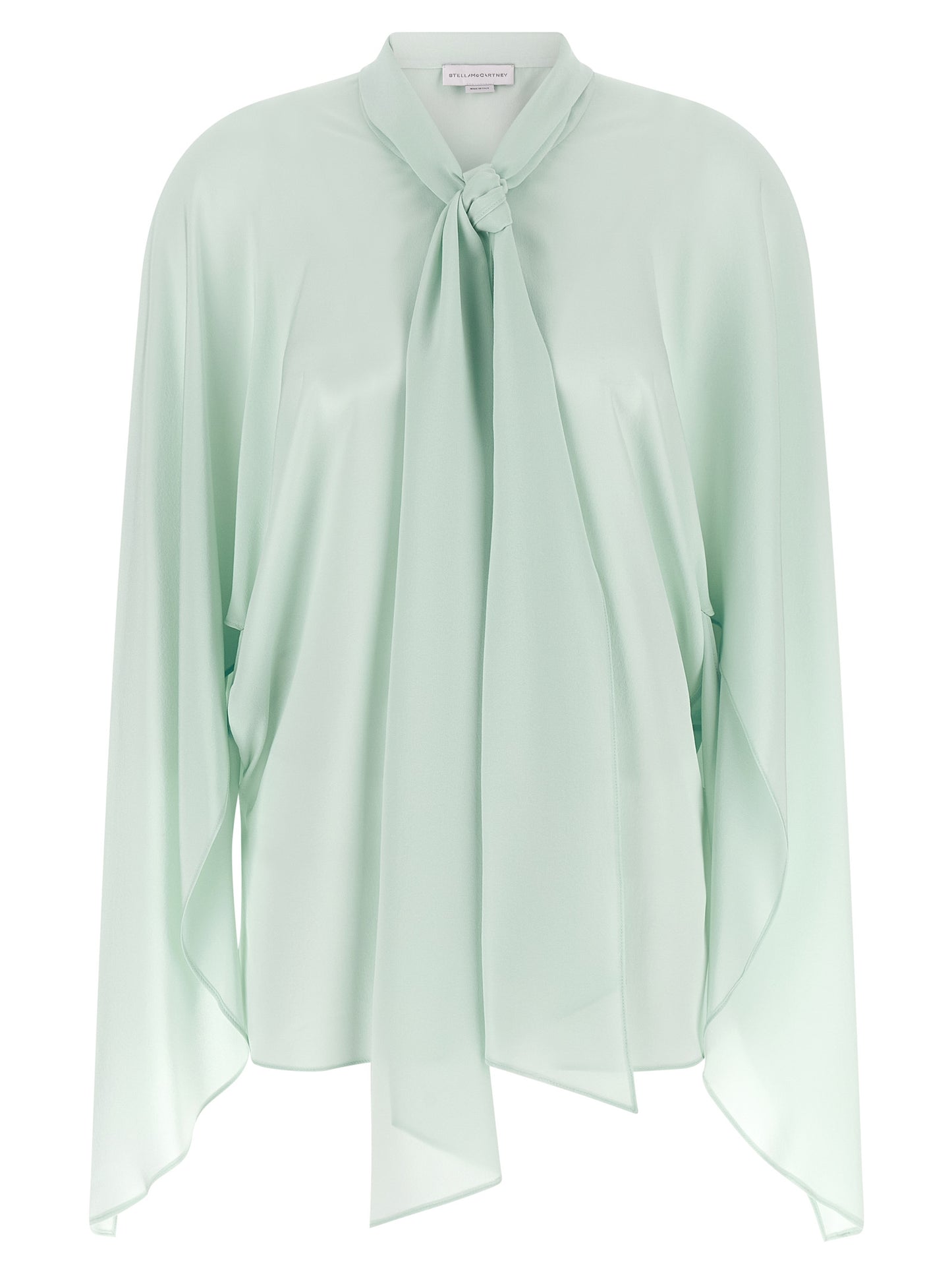 Blouse by Stella McCartney for women in silk bicolour & mint-green showcases a sublime silhouette, artfully detailed with a sublime and for a sophisticated, sublime finish.