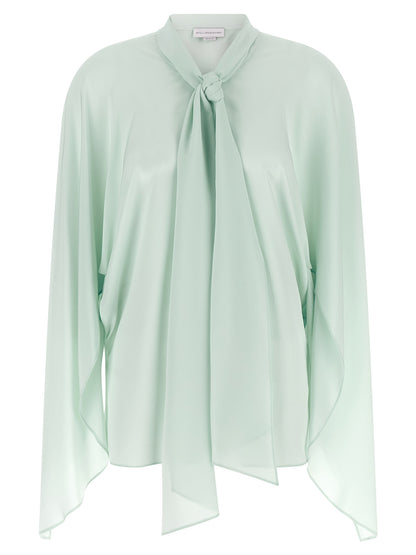 Blouse by Stella McCartney for women in silk bicolour & mint-green showcases a sublime silhouette, artfully detailed with a sublime and for a sophisticated, sublime finish.
