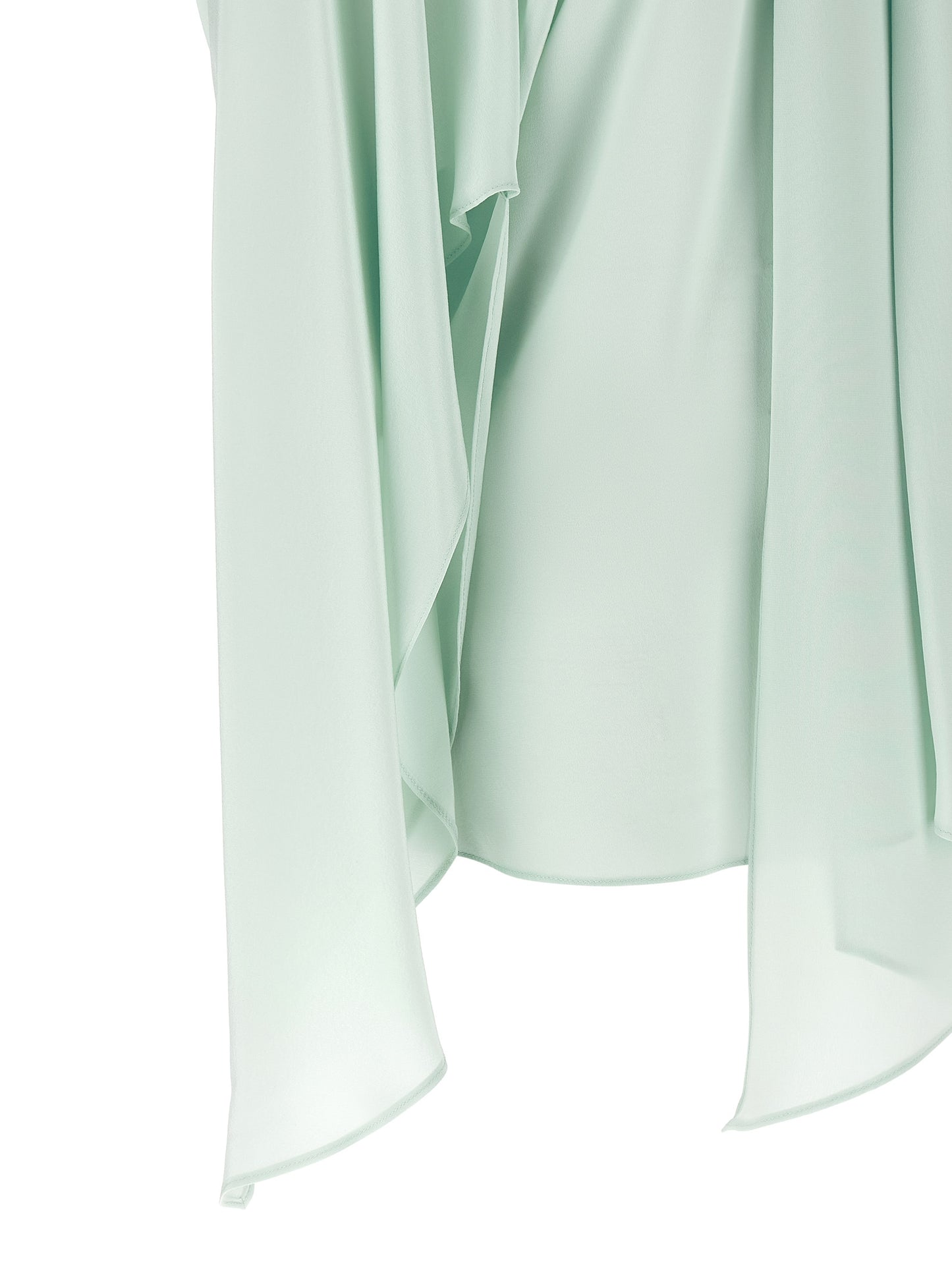 Blouse by Stella McCartney for women in silk bicolour & mint-green presents a discerning silhouette, showcasing a sophisticated and for a truly discerning finish.