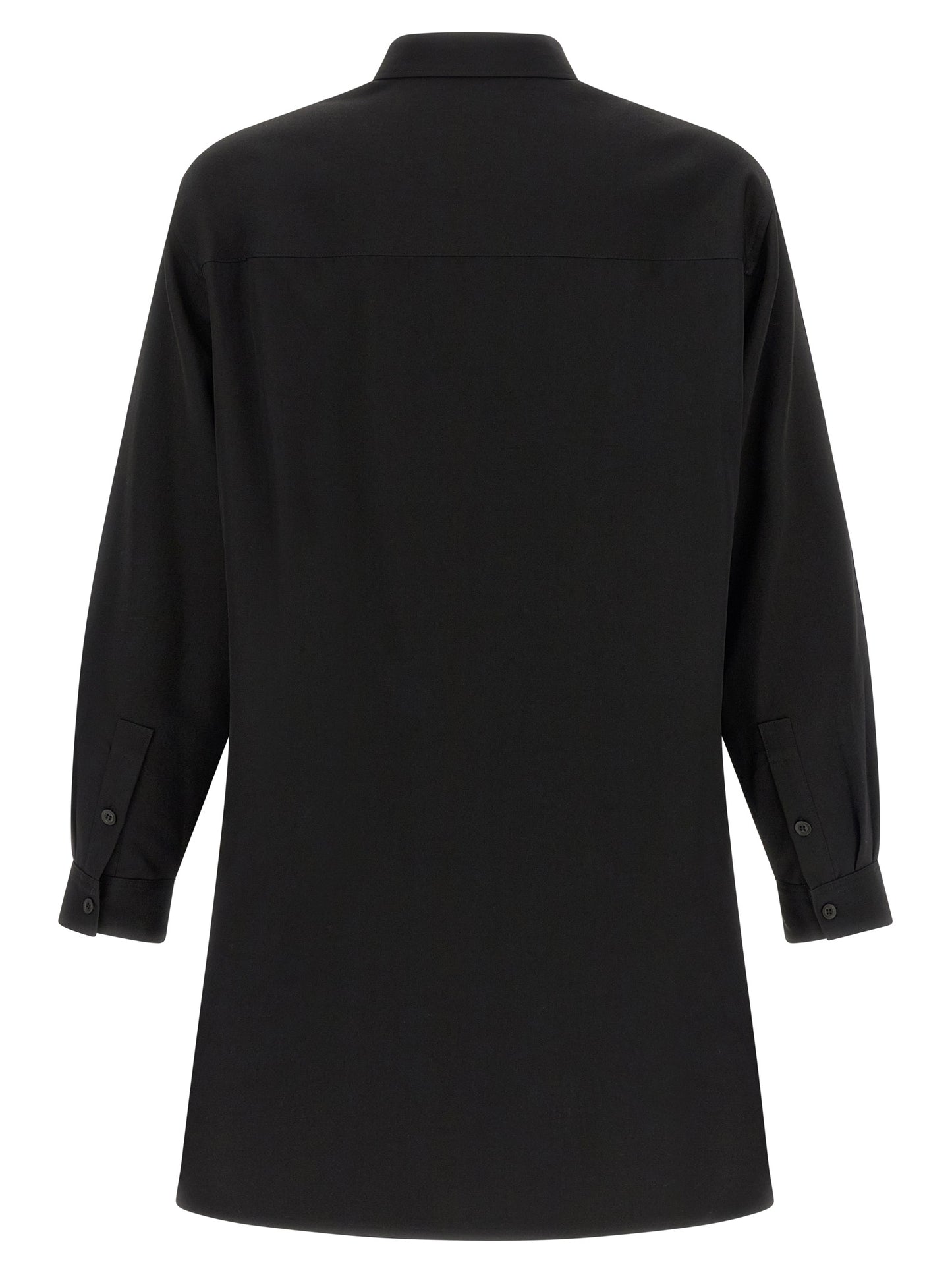 Shirt by Yohji Yamamoto for men in wool black, featuring a nuanced and nuanced for a sophisticated finish.