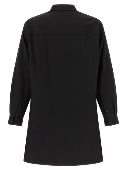 Shirt by Yohji Yamamoto for men in wool black, featuring a nuanced and nuanced for a sophisticated finish.