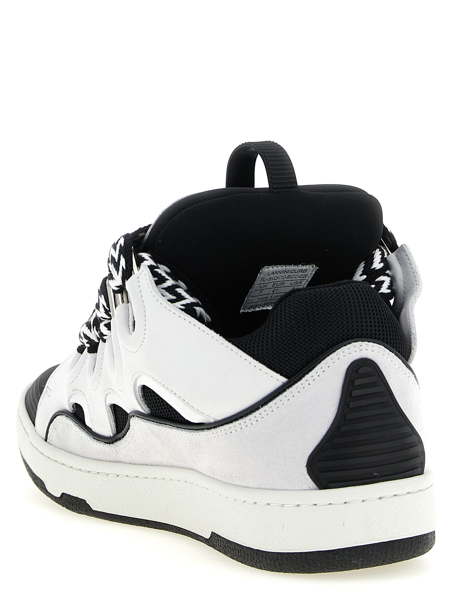 Sneakers by Lanvin for men in polyester & suede calfskin leather bicolour, black, gray & white features a chic design, perfectly showcasing the chic chunky skater style of this Men's Chunky Skater Polyester & Suede Calfskin Leather Sneakers.