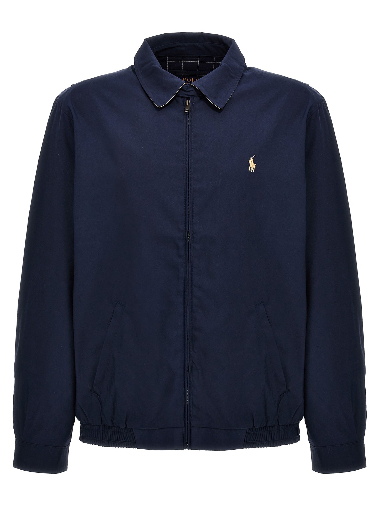 Overcoat by Polo Ralph Lauren for men in polyester blue showcases a architectural silhouette, artfully detailed with a distinctive and functional for a architectural finish.