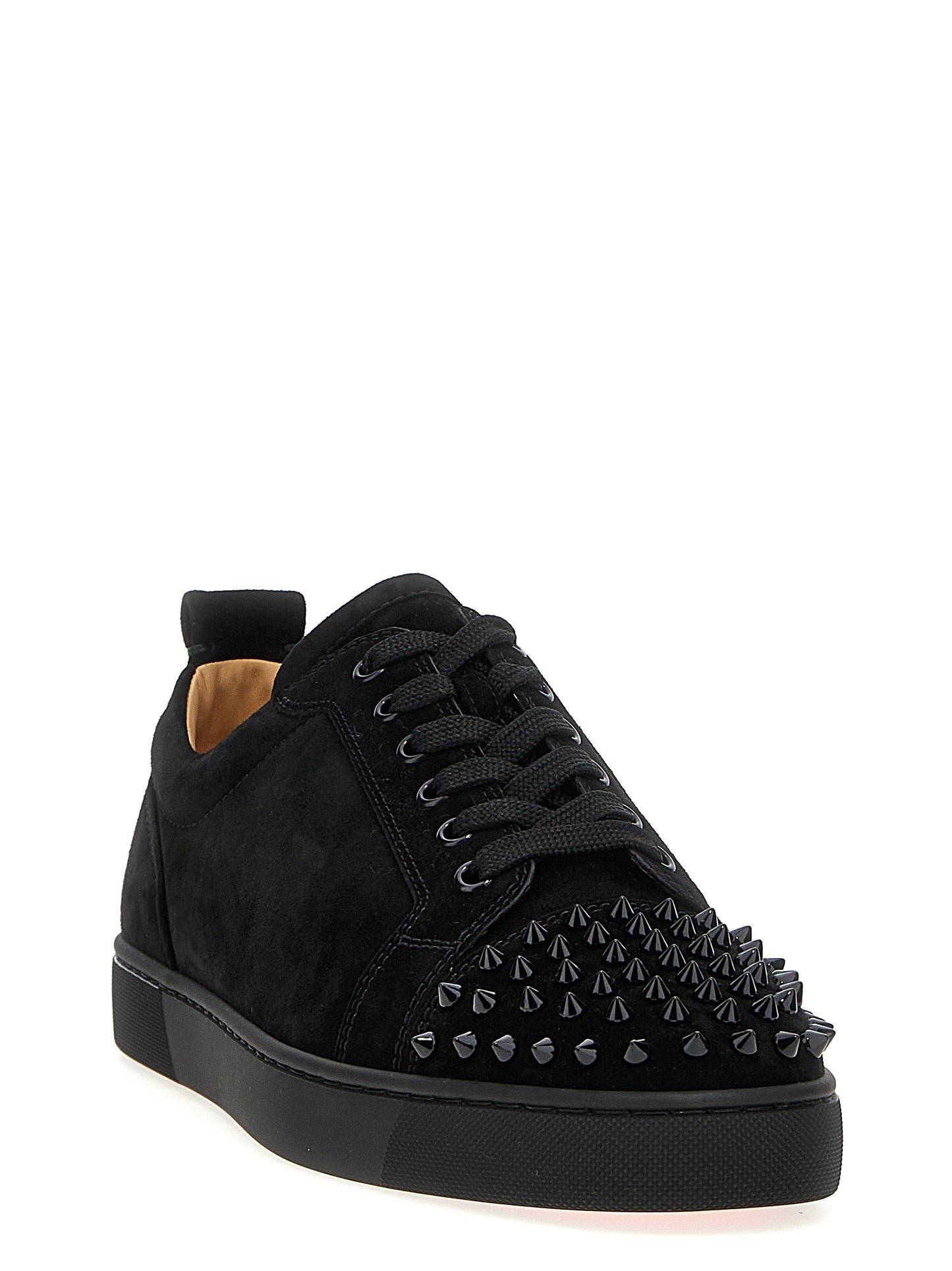 Sneakers by Christian Louboutin for men in calfskin leather black & signature features an timeless silhouette from the Louis Men's Chunky Calfskin Leather Sneakers collection, showcasing a signature chunky style with an timeless finish.
