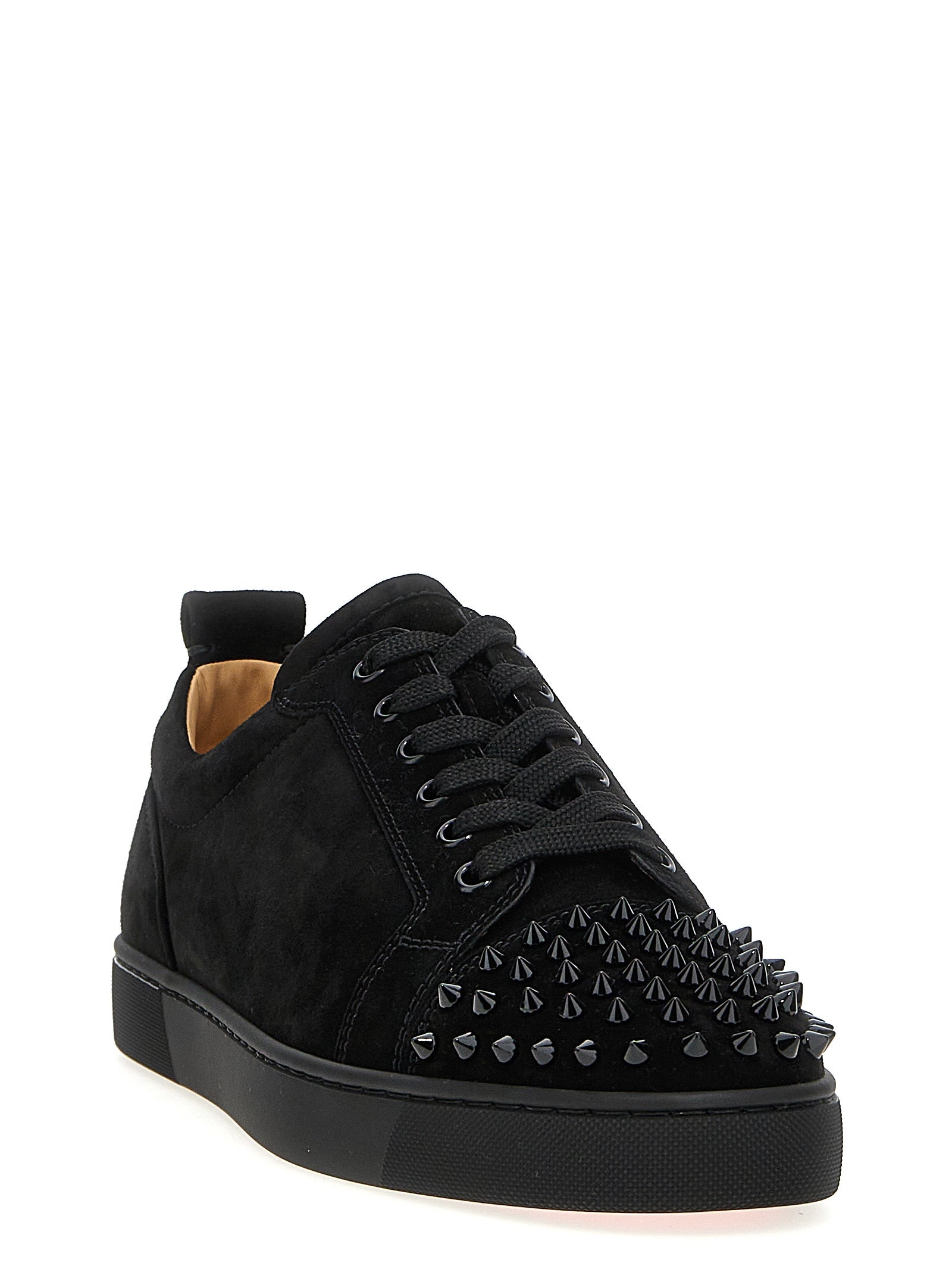 Sneakers by Christian Louboutin for men in calfskin leather black & signature features an timeless silhouette from the Louis Men's Chunky Calfskin Leather Sneakers collection, showcasing a signature chunky style with an timeless finish.