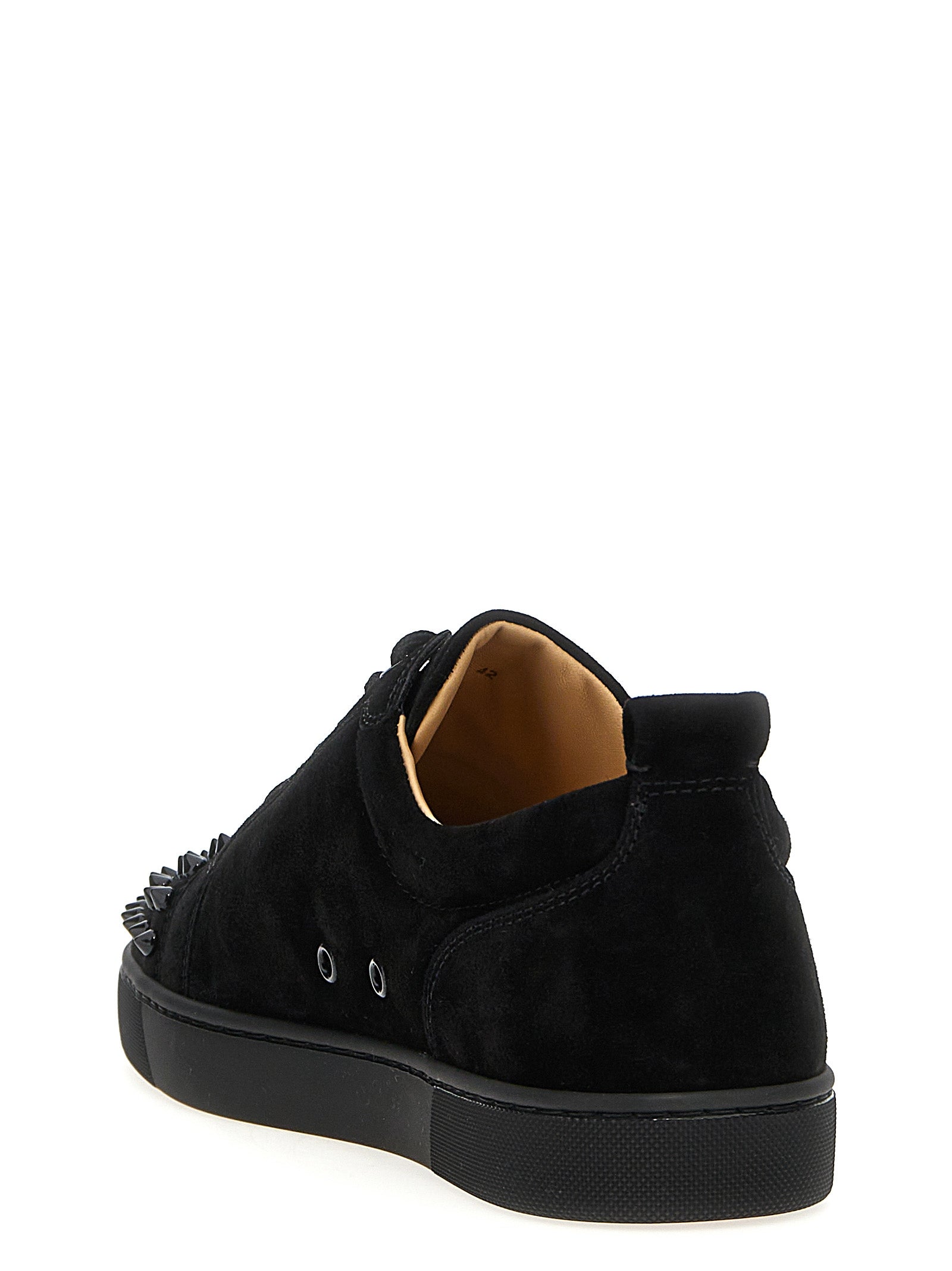 Sneakers by Christian Louboutin for men in calfskin leather black & signature presents a impeccable silhouette as Louis Men's Chunky Calfskin Leather Sneakers, expertly defined by a impeccable chunky style for a impeccable, high-fashion look.