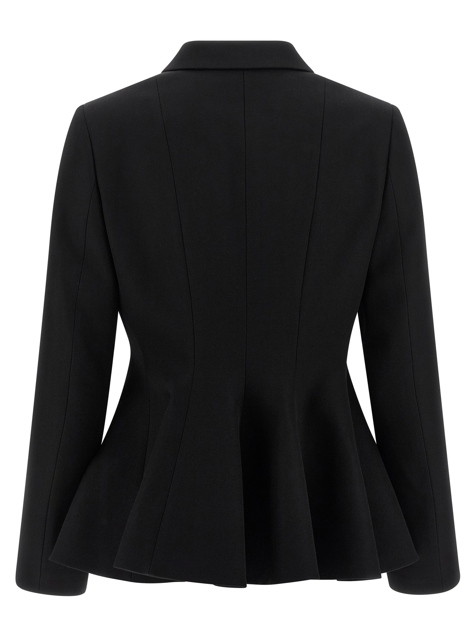 Blazer by Fendi for women in virgin wool black features an stylish silhouette, showcasing a sophisticated v-neck neckline and stylish for a truly stylish finish.