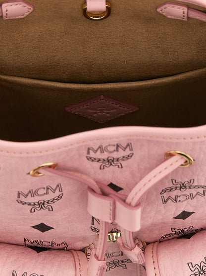 Mini Backpack by MCM for women in suede polyester polyethylene polyurethane leather gold, multicolor, pink & monogram features a effortlessly chic Aren Visetos Suede Polyester Polyethylene Polyurethane Leather Mini Backpack design, showcasing a secure , ample , and versatile backpack-strap & adjustable-strap for a effortlessly chic finish.