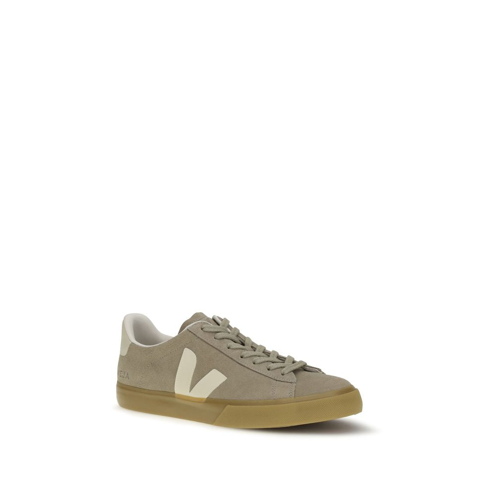 Sneakers by Veja for men in bos taurus calf suede leather beige presents a sumptuous silhouette, artfully capturing the essence of the Men's Low Top Bos Taurus Calf Suede Leather Sneakers with its sumptuous low-top style design.
