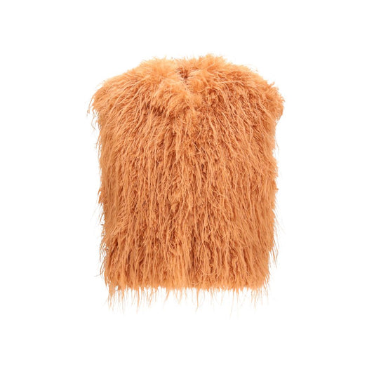 Vest by Forte_Forte for women in polyester faux fur orange features an on trend silhouette, showcasing a sophisticated and premium for a truly on trend finish.