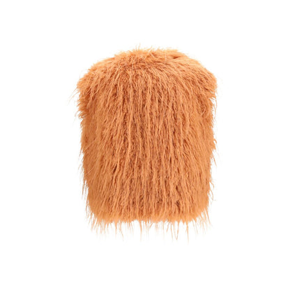 Vest by Forte_Forte for women in polyester faux fur orange features a chic silhouette, expertly detailed with a refined and premium for a truly chic look.