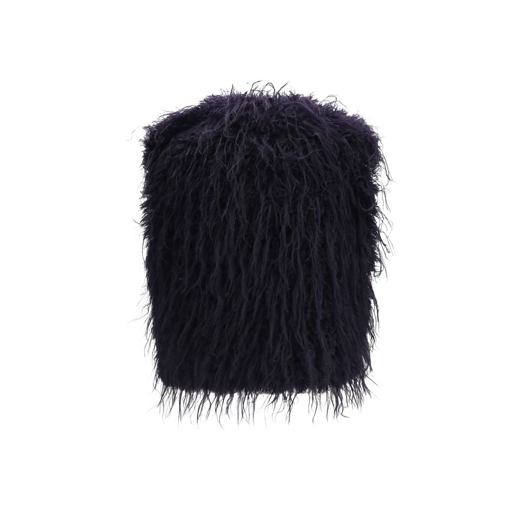 Vest by Forte_Forte for women in polyester faux fur blue features a stylish silhouette, showcasing distinct and a refined for a truly stylish finish.