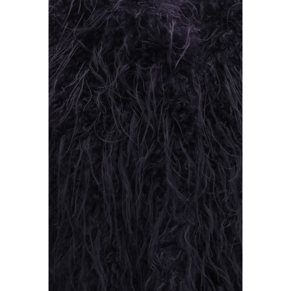 Vest by Forte_Forte for women in polyester faux fur blue features an on trend silhouette, showcasing a sophisticated and premium for a truly on trend finish.