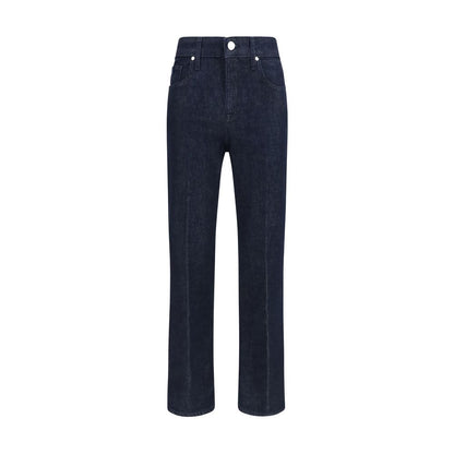 Jeans by Jacob Cohen for women in polyester cotton denim blue & white features an refined tailoring silhouette, showcasing a premium straight, slim & cropped with a high rise and cropped cut for a refined tailoring look.