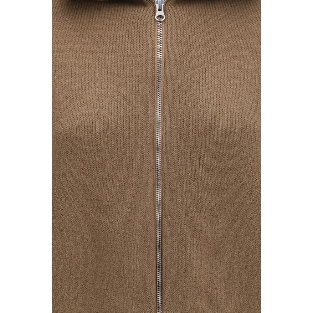 Sweatshirt by Extreme Cashmere for women in cashmere & capra leather brown features a unrivaled silhouette with a refined and unrivaled detailing for a sophisticated look.
