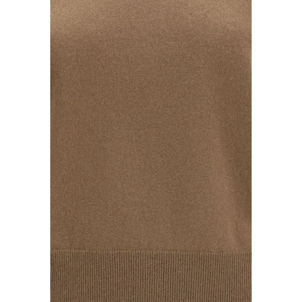 Sweater by Extreme Cashmere for women in cashmere & capra leather brown, gray, multicolor & striped features an polished silhouette, showcasing refined and a sophisticated for a truly polished finish.