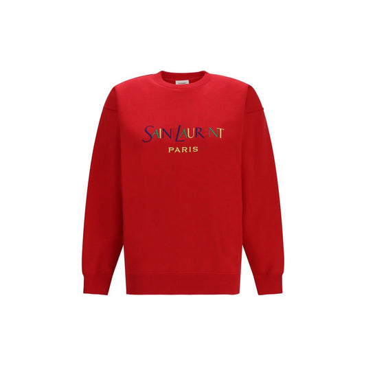Sweatshirt by Saint Laurent for women in cotton multicolor features a unrivaled silhouette with a refined crew neckline and unrivaled detailing for a sophisticated look.